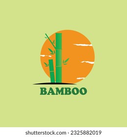 bamboo illustration vector in classic style, great to use for dsigen logo emblem sticker