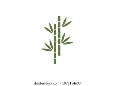 bamboo ilustration logo vector template