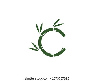 bamboo ilustration logo vector template