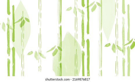 Bamboo image watercolor background vector illustration