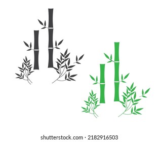 Bamboo, Isolated on white background, high resolution Bamboo seamless vertical border on white background. Tropical outline wallpaper, nature textile print, template with text place, coloring page.
