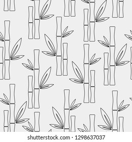 Bamboo bamboo japanese asian plant wallpaper grass. Bamboo tree pattern black and white. - Illustration. Vector graphics
