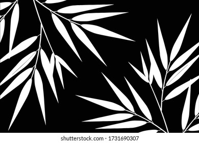
Bamboo leaf composition in design. Vector romantic landscape with bamboo trees on a white and gray background, and various attractive colors make an exclusive design
