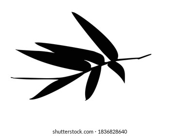Bamboo leaf composition in design. Vector romantic landscape with bamboo trees on a white and gray background, and various attractive colors make an exclusive design