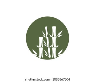 Bamboo leaf icon logo vector