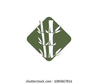 Bamboo leaf icon logo vector
