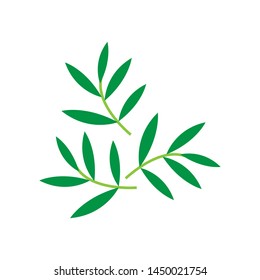 bamboo leaf icon logo vector design template