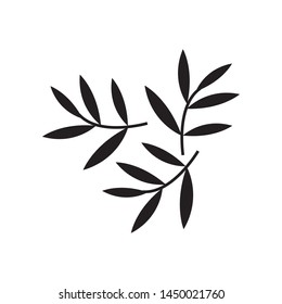bamboo leaf icon logo vector design template