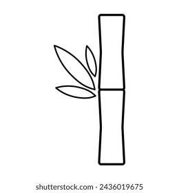 Bamboo leaf icon, nature tropical symbol design, web sign vector illustration .