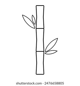 Bamboo leaf icon, nature tropical symbol design, web sign vector illustration .