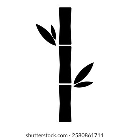 Bamboo leaf icon, nature tropical symbol design, web sign vector illustration .