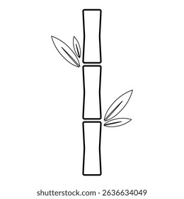 Bamboo leaf icon, nature tropical symbol design, web sign vector illustration .