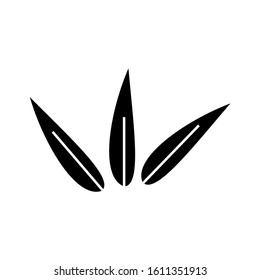 bamboo leaf icon vector illustration eps 10