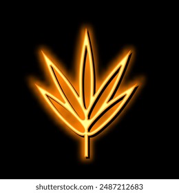 bamboo leaf neon light sign vector. bamboo leaf illustration