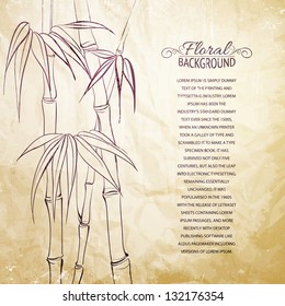 Bamboo leaf. Vector illustration, contains transparencies, gradients and effects.