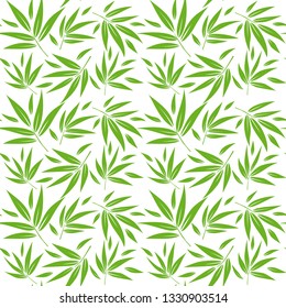 Bamboo leaves seamless pattern background