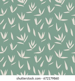 bamboo leaves vector seamless pattern background