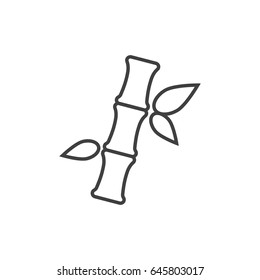 Bamboo line icon.