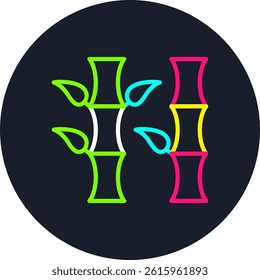Bamboo Line Multi Colour Circle