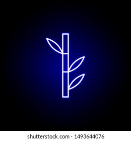 bamboo line neon icon. Elements of Beauty and Cosmetics illustration icon. Signs and symbols can be used for web, logo, mobile app, UI, UX
