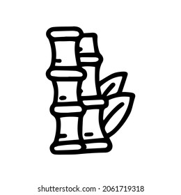 bamboo line vector doodle simple icon design