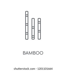 Bamboo linear icon. Bamboo concept stroke symbol design. Thin graphic elements vector illustration, outline pattern on a white background, eps 10.