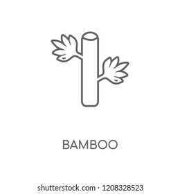 Bamboo linear icon. Bamboo concept stroke symbol design. Thin graphic elements vector illustration, outline pattern on a white background, eps 10.