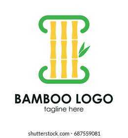 Bamboo logo concept. Law logo.