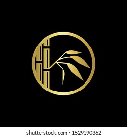 bamboo logo design - circle style