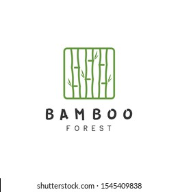 bamboo logo design concept. nature forest