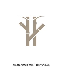 Bamboo logo design growth up. logo template for nature logo company brand