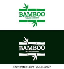 Bamboo logo design, Bamboo illustration vector