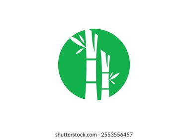 Bamboo logo design with white background, Vector design Concept