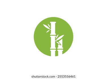 Bamboo logo design with white background, Vector design Concept