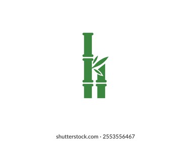 Bamboo logo design with white background, Vector design Concept