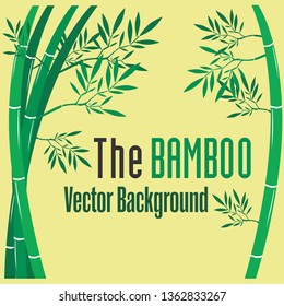 Bamboo logo Green Leaf - Vector Background