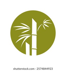 Bamboo logo icon design illustration