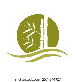 Bamboo logo icon design illustration