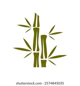 Bamboo logo icon design illustration