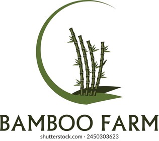 bamboo logo, Modern bamboo tree logo vector design, Bamboo Logo Template vector.