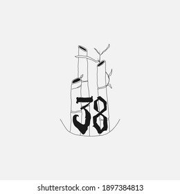 Bamboo logo with number for commercial use
