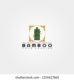 Bamboo logo template, creative vector design for business corporate,nature, elements, illustration.