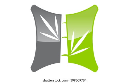 Bamboo Logo template design isolated