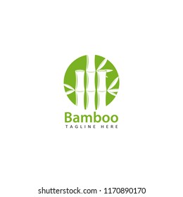 bamboo logo template design vector