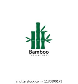 bamboo logo template design vector