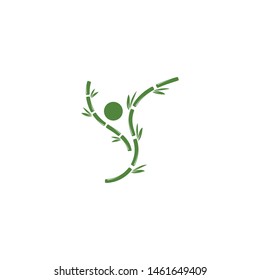 Bamboo logo template icon vector