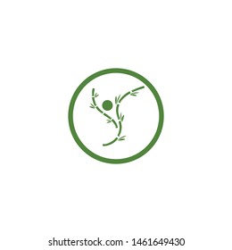 Bamboo logo template icon vector