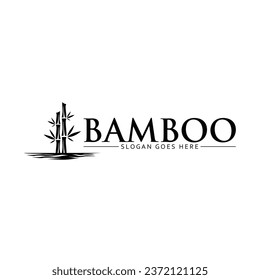 Bamboo Logo Template on white background