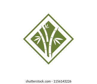 Bamboo Logo Template vector icon illustration design