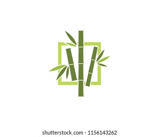 Bamboo Logo Template vector icon illustration design